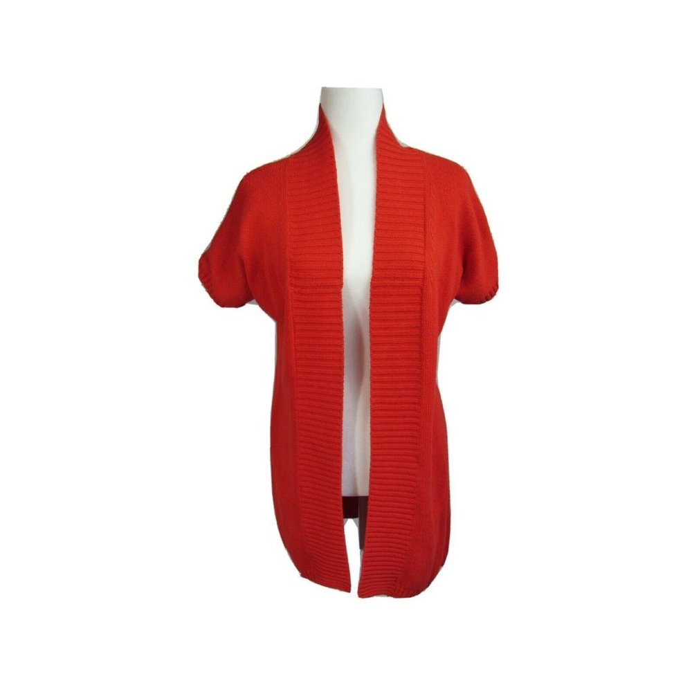 Kenar Women’s Open Front Short Sleeve Sweater Sz S
